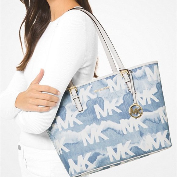 NWT MICHAEL KORS JET SET TRAVEL GRAPHIC TOTE BAG - Picture 4 of 4